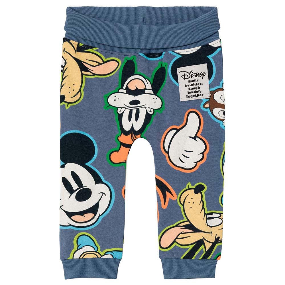 Name It - Mickey Print Joggers - Bluefin