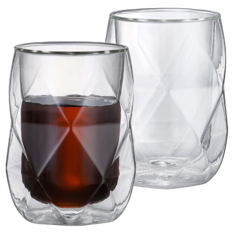 Buy Double Wall Glass Tea Coffee Cup 50 ML, 1CHASE