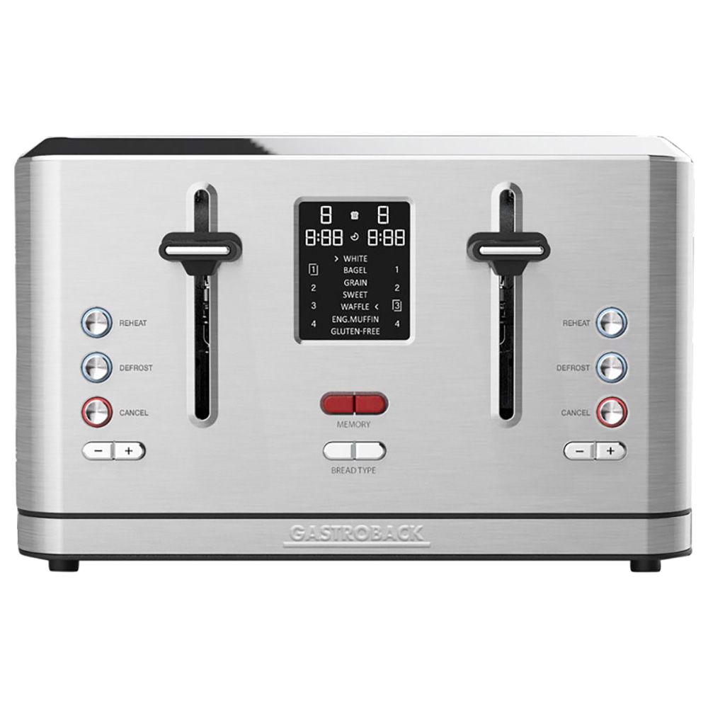 Bella - Pro Series 4-Slice Wide-Slot Toaster - Stainless Steel