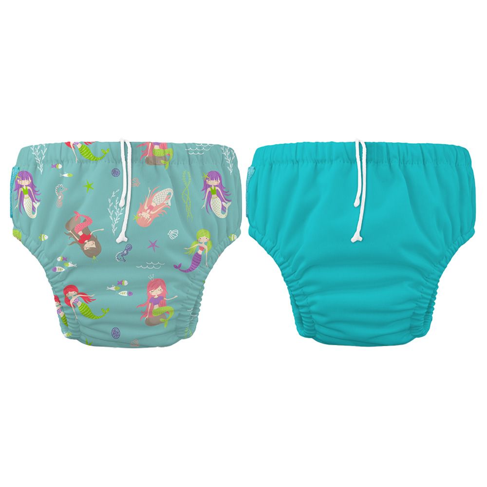 Charlie Banana 2-in-1 Swim Diaper & Training Pants Cactus Azul Medium 1pc, Charlie Banana