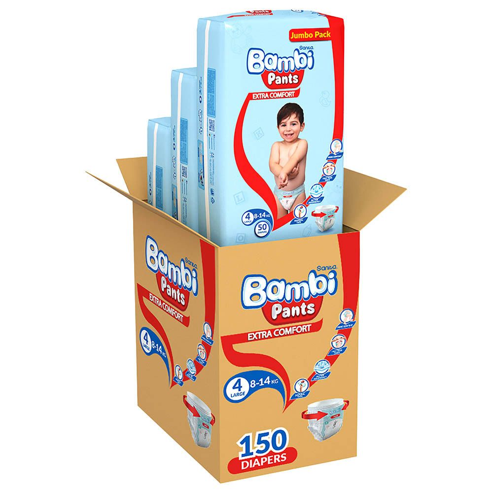 Sanita Bambi Baby Diapers Regular, Medium, 5-9KG, 15Count