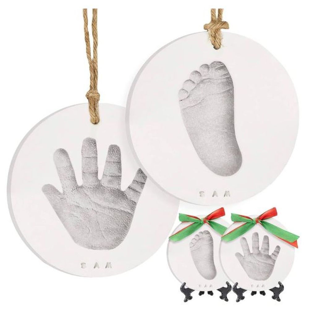 KeaBabies | Baby Handprint & Footprint Keepsake Solo Frame, Hunter Green | Maisonette