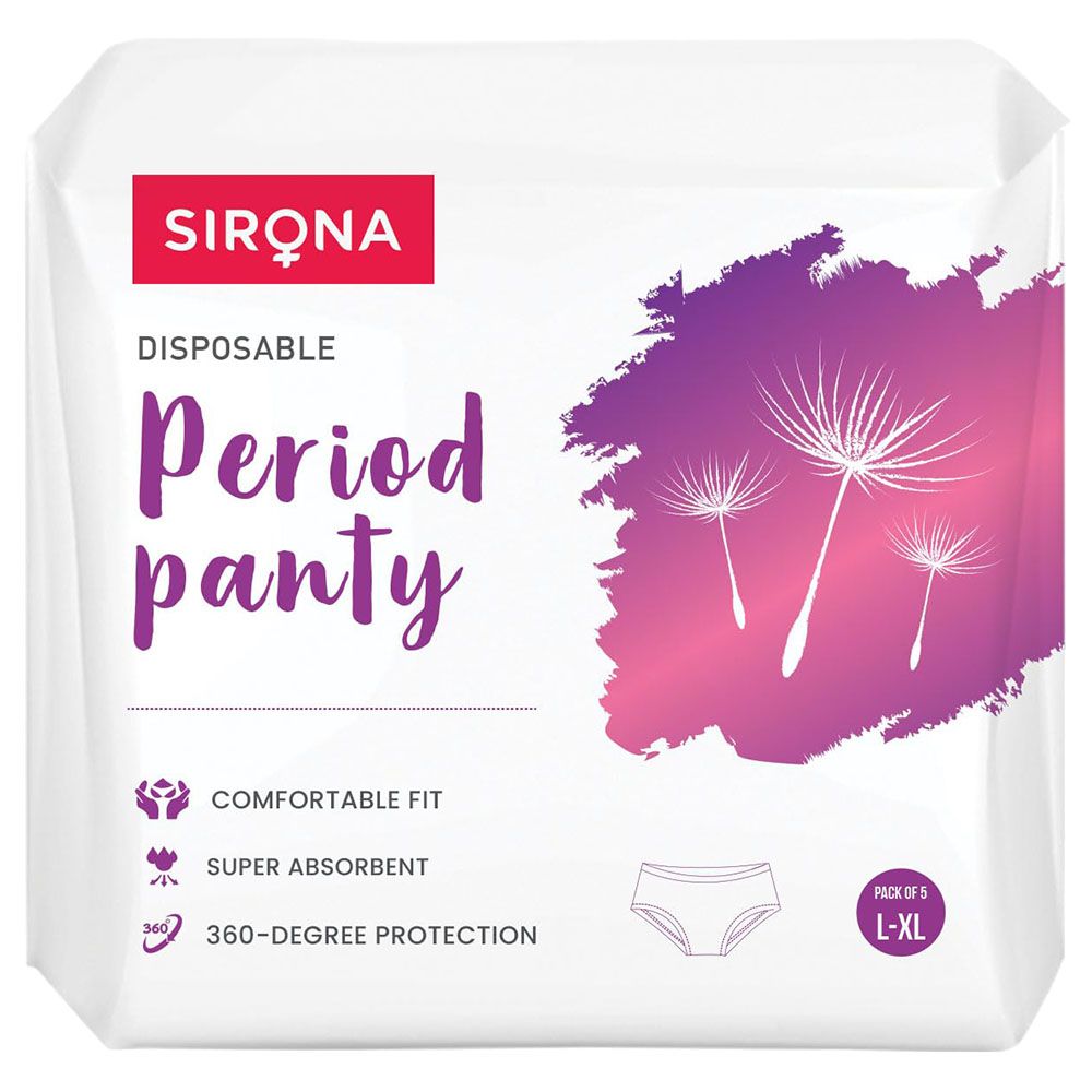 Sirona Disposable Period Panties for 360° Protection, No Leakage