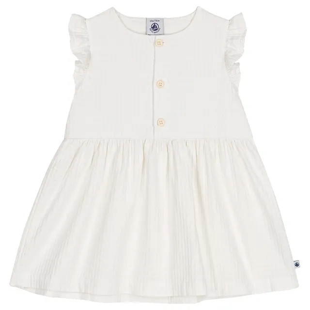 Sleeveless Cotton Dress for Babies by Petit Bateau from Mumzworld with a 51% Discount!