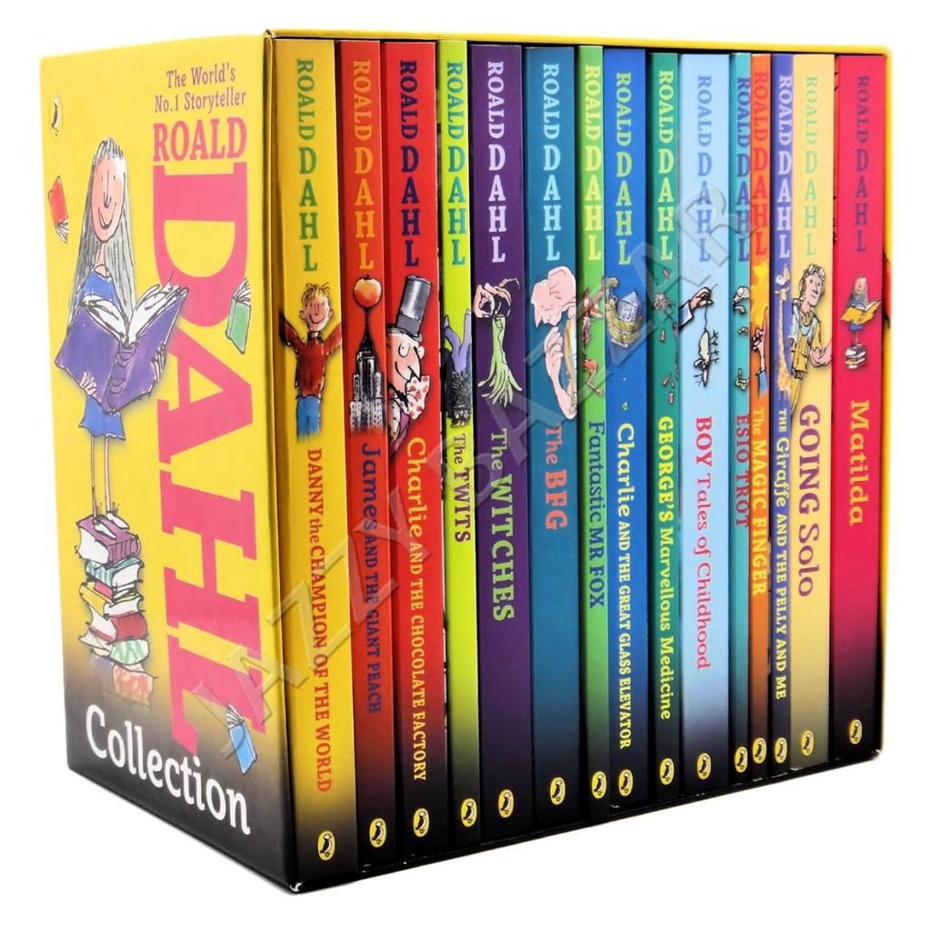 Roald Dahl Collection: 8 Book Box Set (includes Matilda, Charlie and the  Great Glass Elevator, Charlie and the Chocolate Factory, Fantastic Mr. Fox,  George's Marvelous Medicine, James and the Giant Peach, The