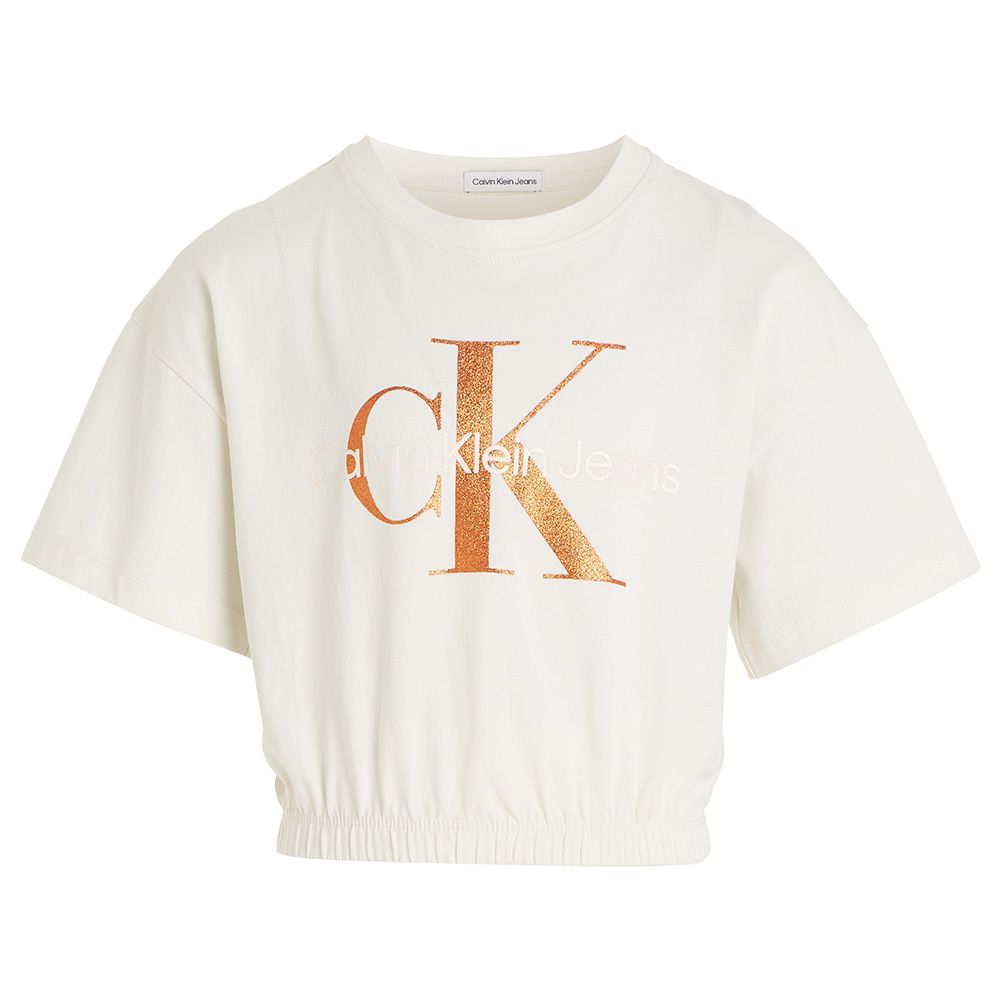 Calvin Klein Jeans Cotton Monogram T-Shirt, Plaza Taupe