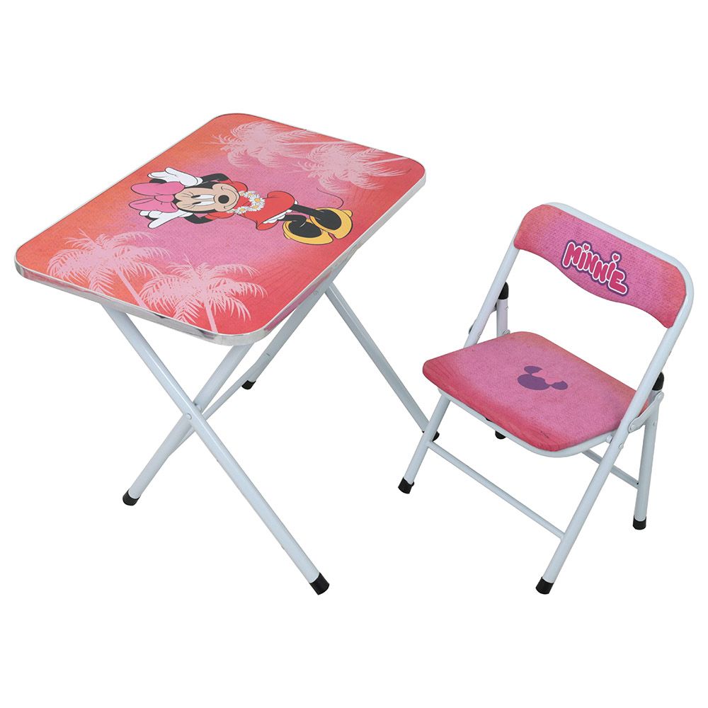 Minnie mouse folding table and chair set hot sale