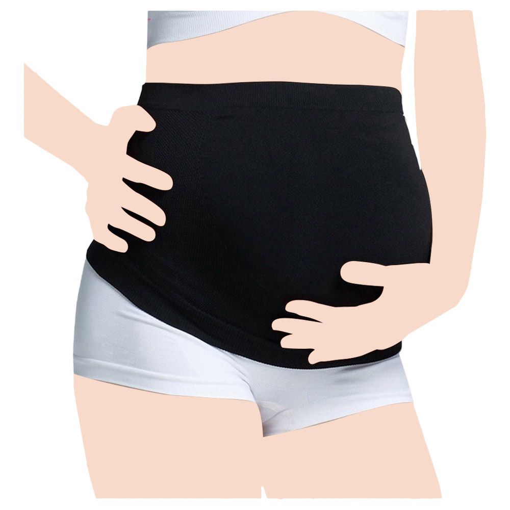 بلومنغ بلوسوم - حزام دعم الحامل - أسود (حصري)