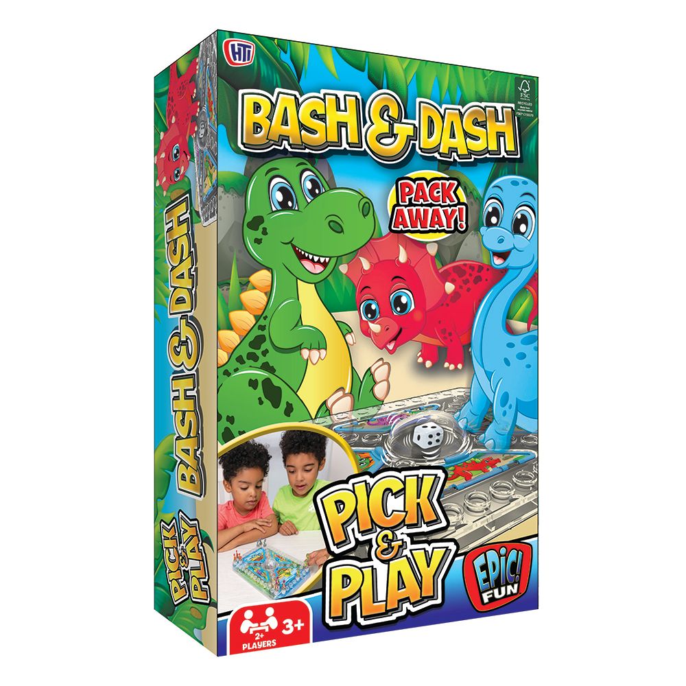 Epic Fun - Snakes & Ladders Pick & Play Dino Board Game