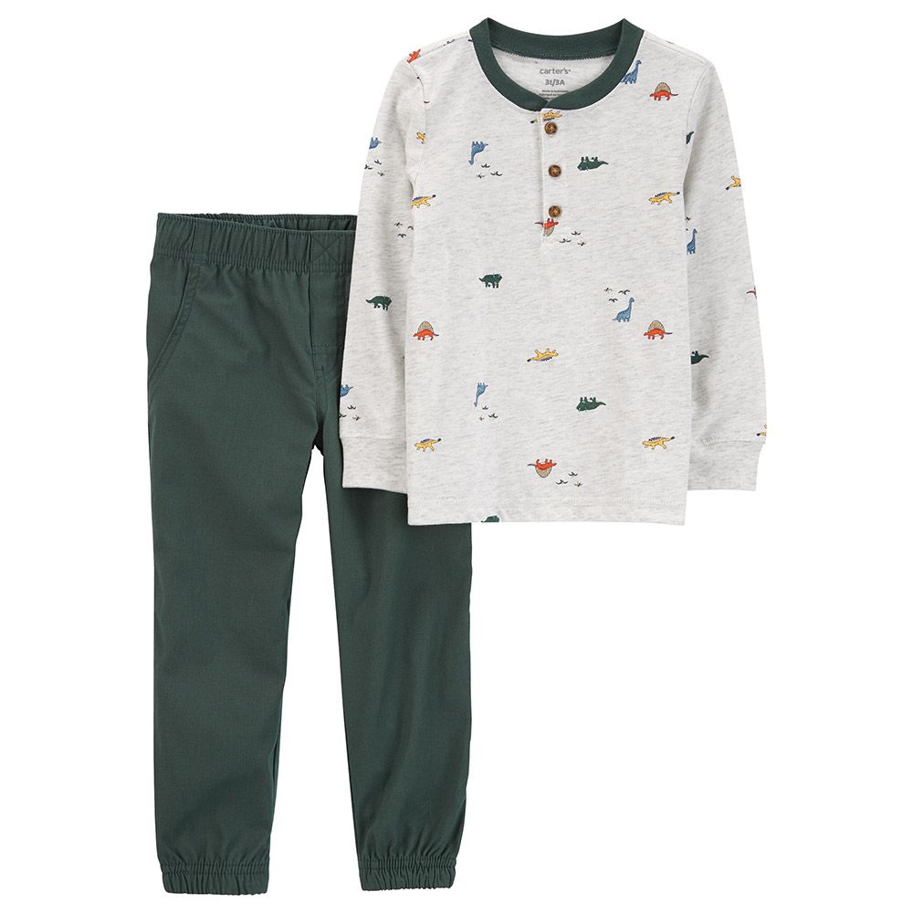 Infant Boy Carters 3-Pc Cotton Pajamas and Bodysuit Set - Hugs Don't Bug Me  in