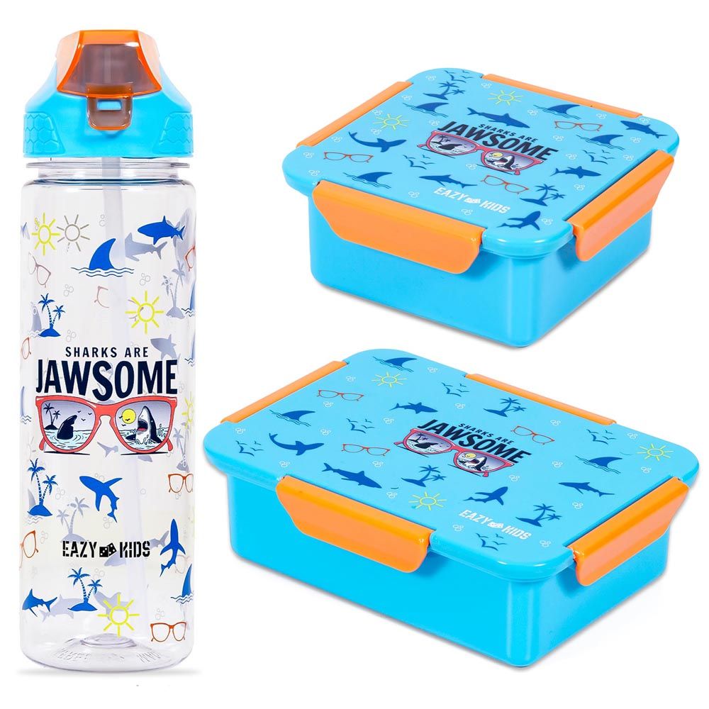 Bluey Lunch Box & Bottle Set, Plastic Lunchboxes