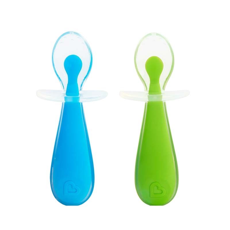 2PCS Silicone Baby Learning Spoons