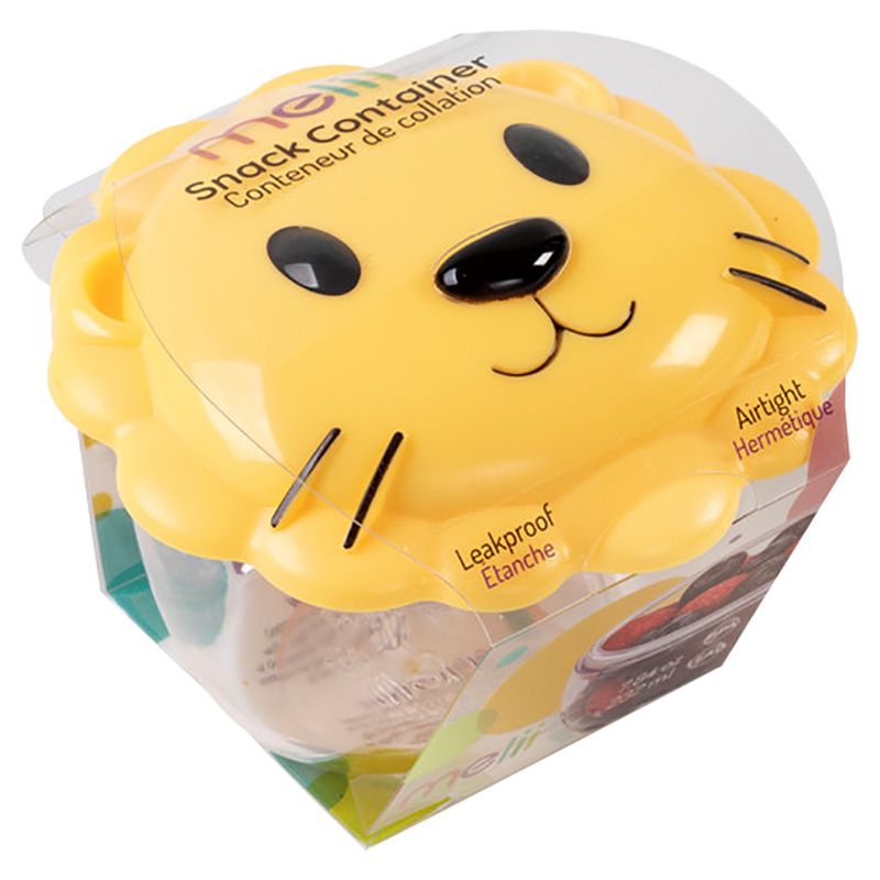 Melii Animal Snack Containers with Lid 2 Pack - Shark & Lion