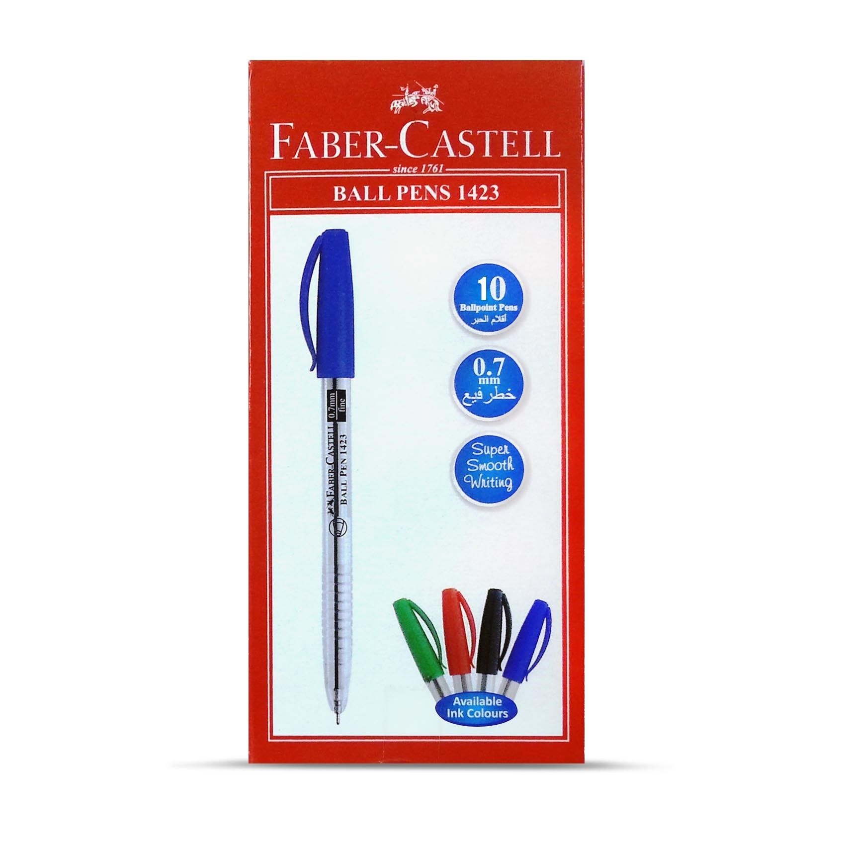 Faber Castell True Gel Pen, Smooth Gel Pen 0.7mm, Pack of 6 9 12 Red Black  Blue