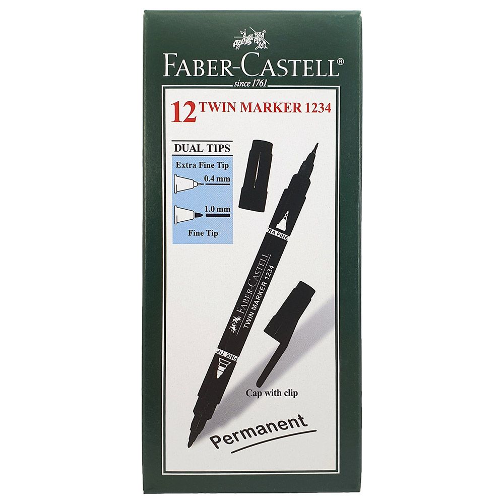 Faber-Castell - Permanent Super Fine Marker - Blue & Black