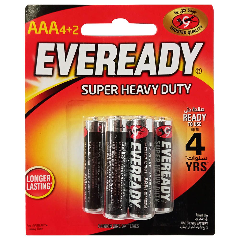 EVEREADY 6V Battery, Super Heavy Duty 6 Volt Battery, 1 Count