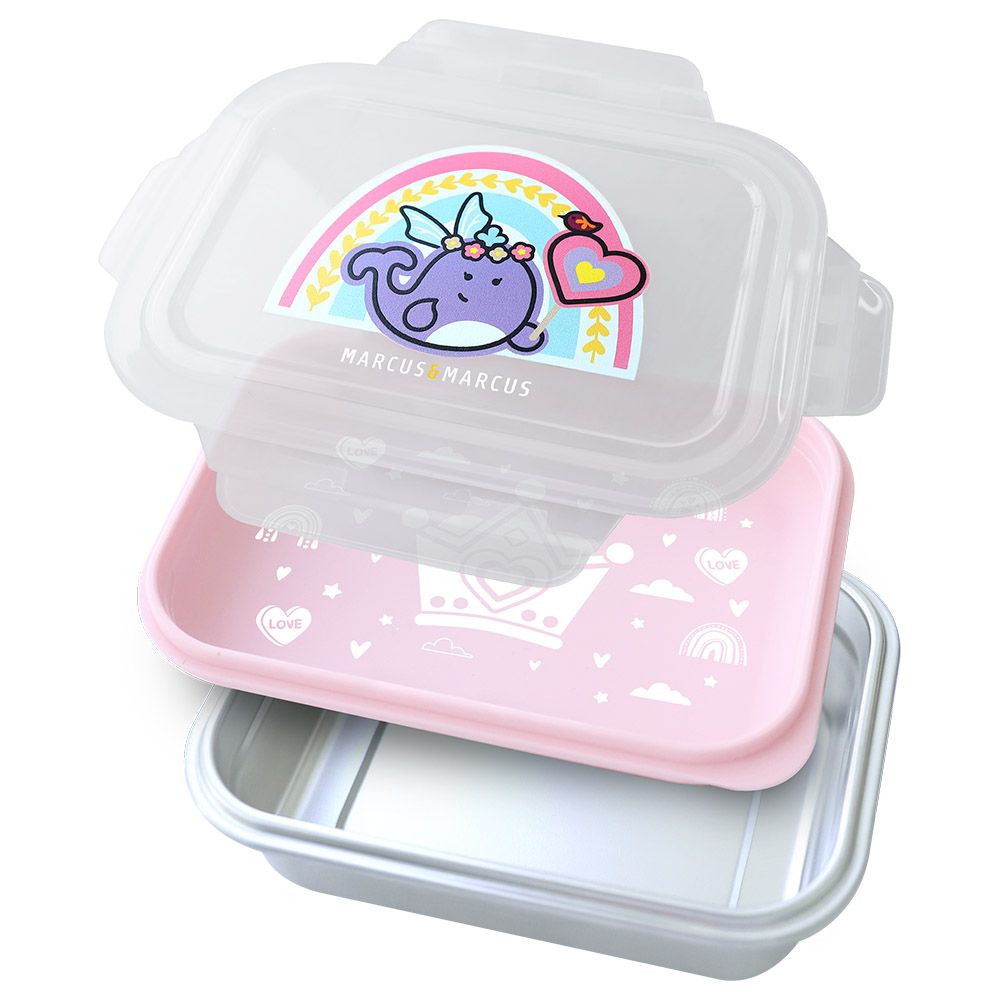 Rainbow Skool - 4-6 Compartment Lunch Box - Lets Roll - Pink