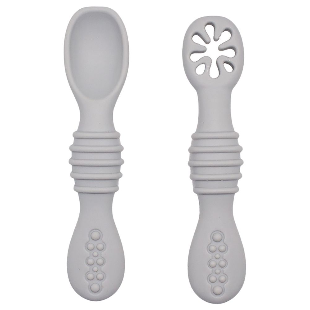 TGM Stainless Toddler Spoon & Fork Set with Silicone Handle – JZ Mommy &  Baby Essentials (JZMBE)