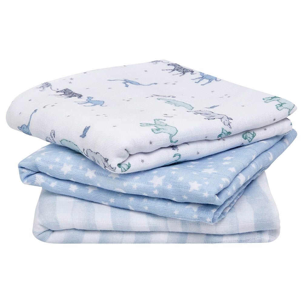 Aden + Anais Organic Muslin Squares (3 Pack) in Above The Clouds