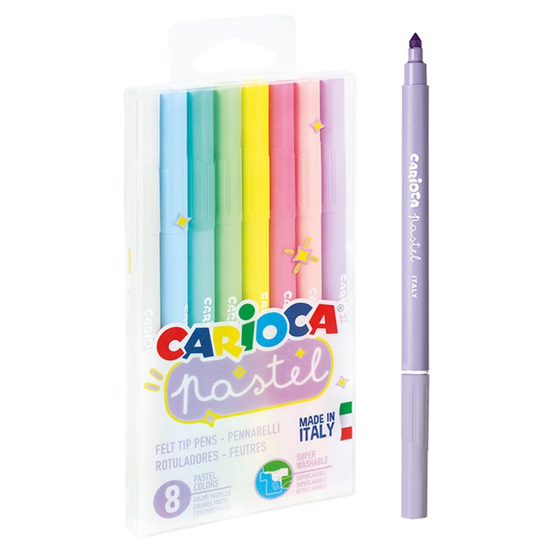 Felt Tip Pens Neon - 8 Pcs SPECIAL CARIOCA