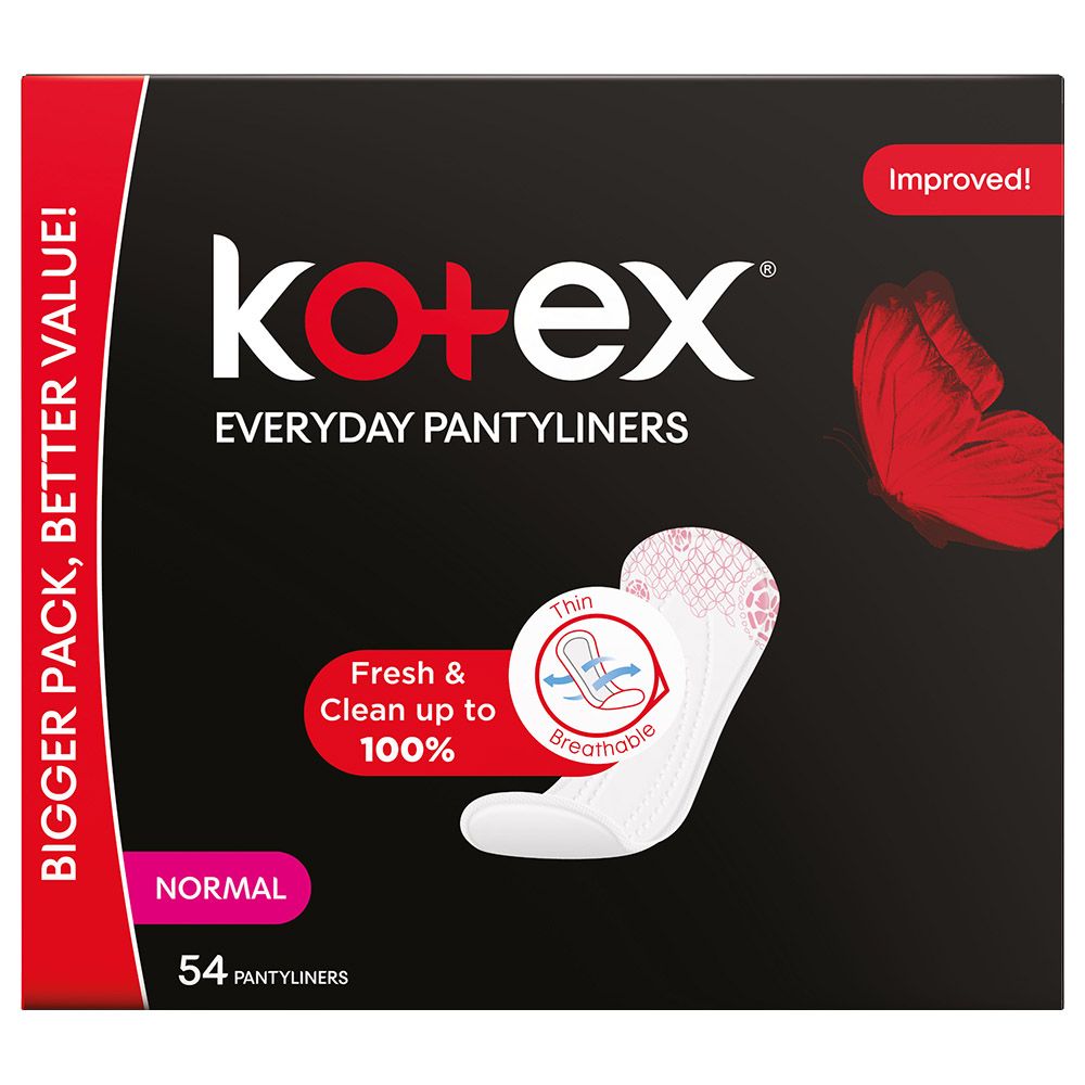 Kotex - Everyday Panty Liners Long Lightly Scented 20 Liners