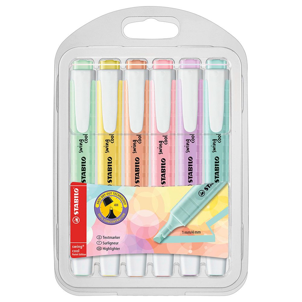 Stabilo Boss Pastel Highlighter 6-pack - Kawaii Pen Shop - Cutsy World