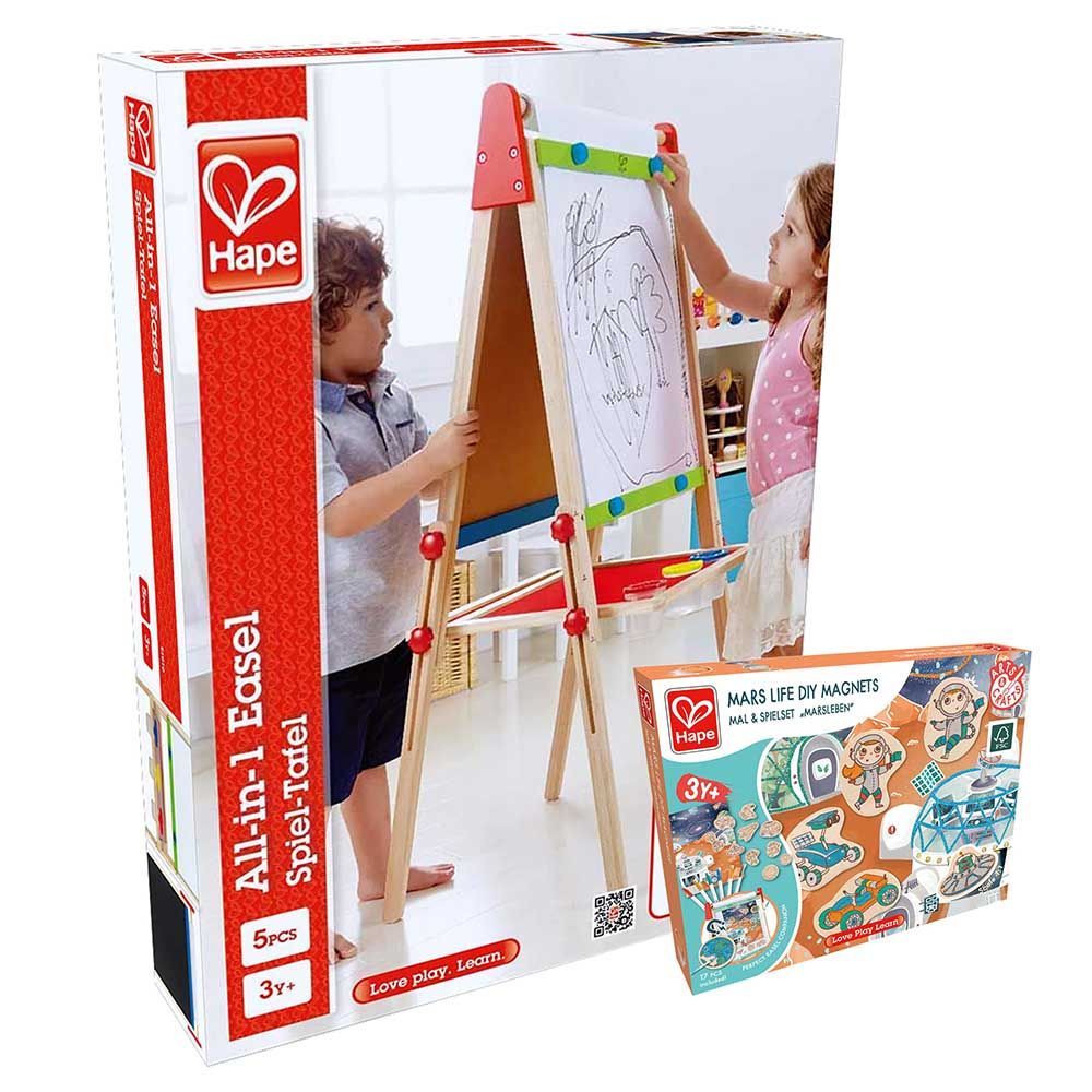 Hape - All-In-1 Easel + Art Paper Roll Set