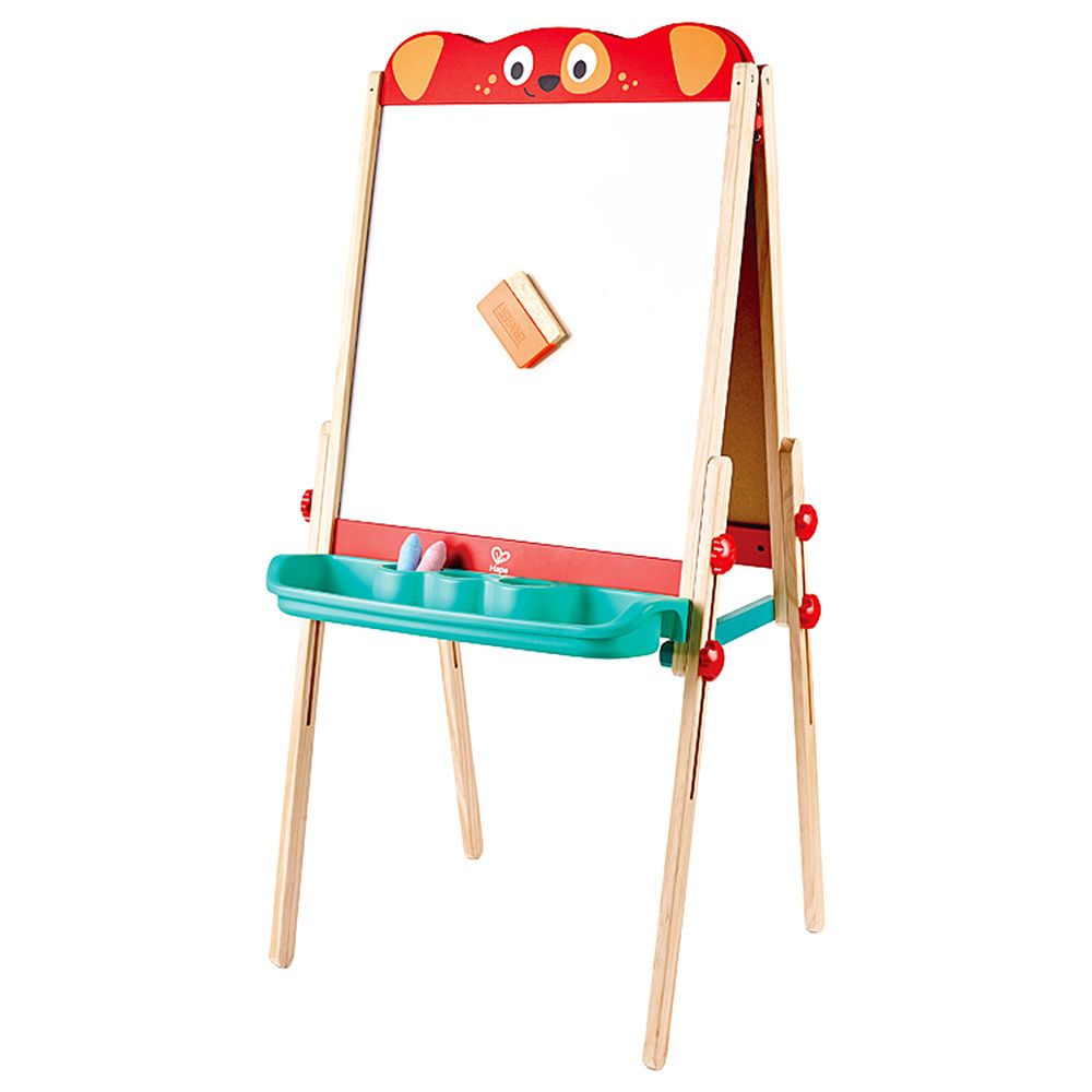 Hape Standing Flip Flat 2 Sided Folding Easel with Blackboard and Whiteboard