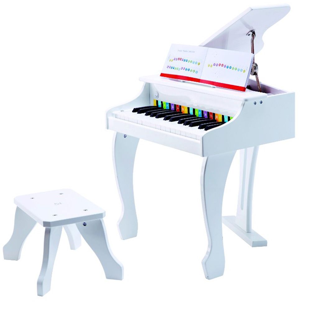 Hape Learn with Lights Black Piano with Stool