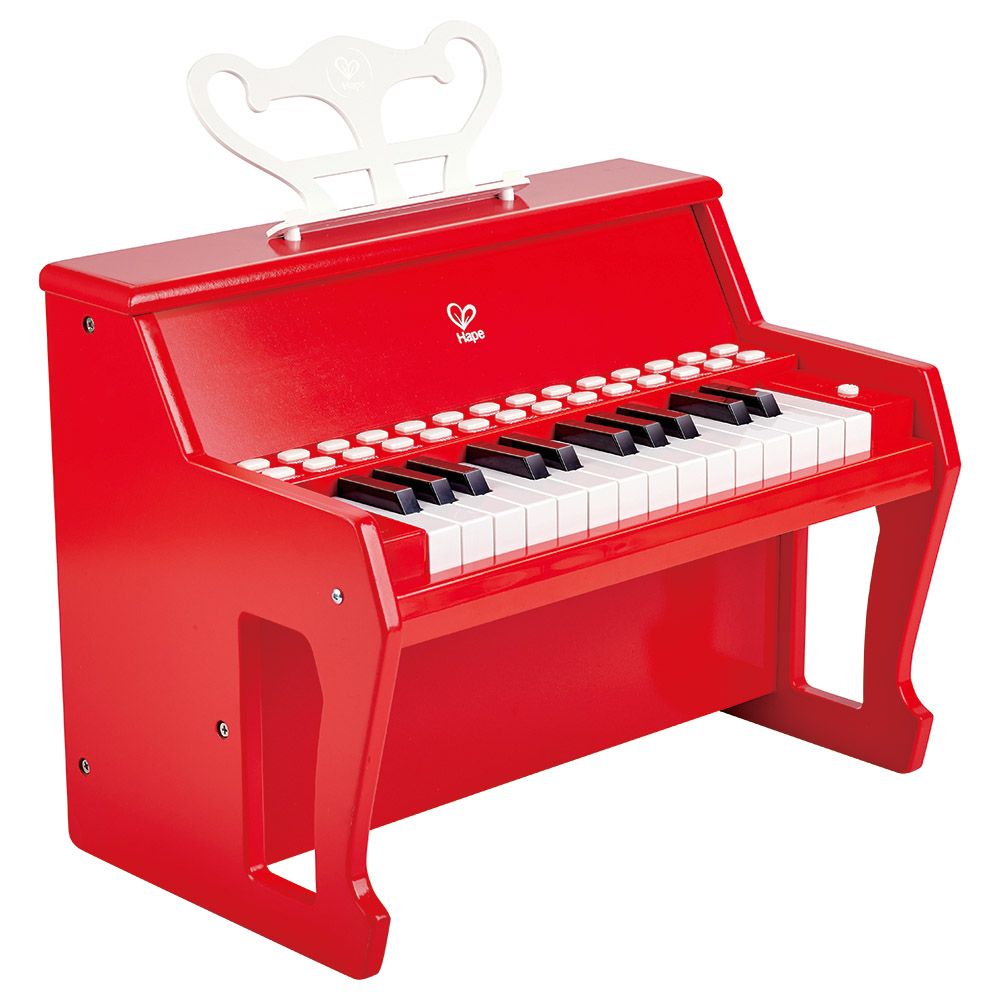 Hape - 25-Key Electric Musical Piano W/ Lights - Red