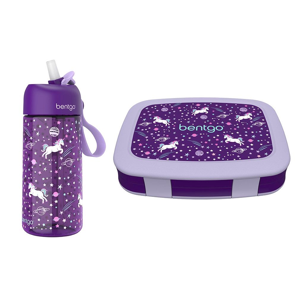 Shark Attack Lunchtime Fun: Bentgo Kids Prints Lunch Box & Water Bottle  Set,USA