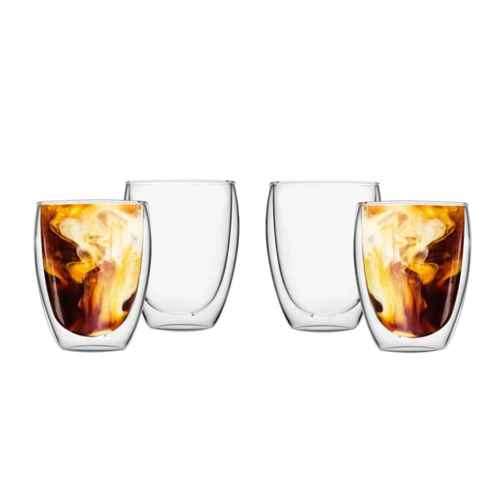 Buy Double Wall Irish Glass Coffee Mugs 300 ML, 1CHASE