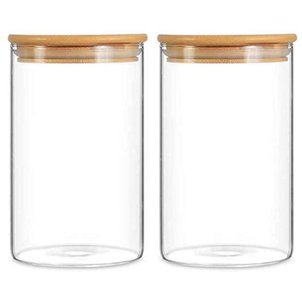 KKC Borosilicate Glass Canisters for Kitchen Counter,Glass Storage
