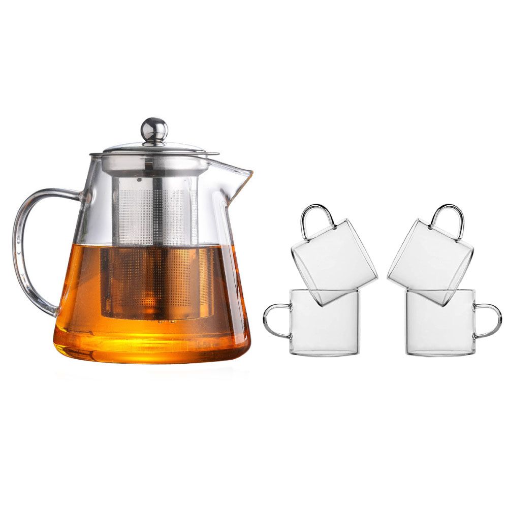 Buy Borosilicate Glass Teapot with Infuser, 1CHASE