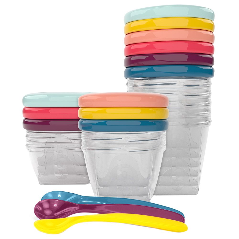 4 pack 120ml Baby Blocks Food Storage Container Set With Leakproof Lids  Reusable 4oz Jars Safe for Microwave Freezer Travel