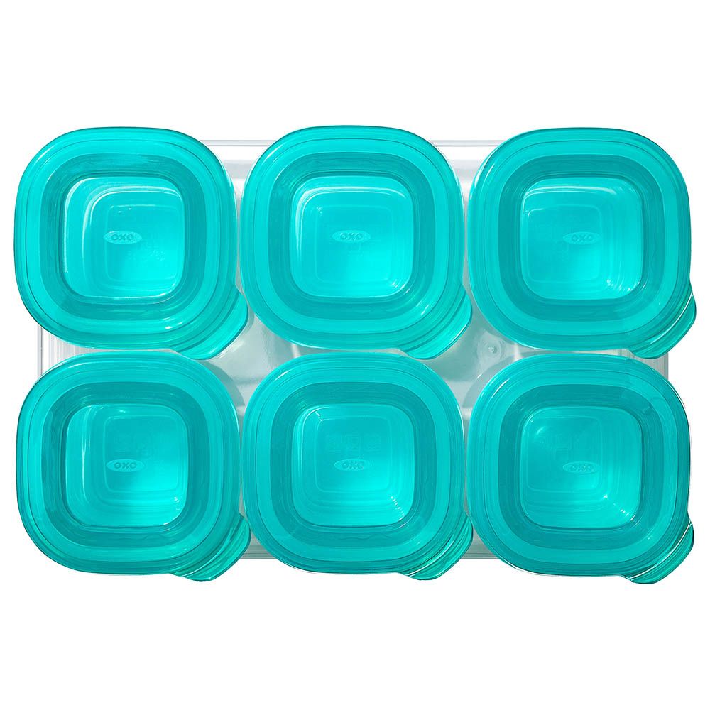  OXO Tot Baby Blocks Freezer Storage Containers 2 Oz - Teal :  Baby