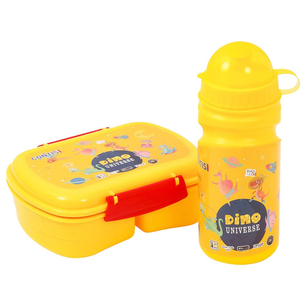 Eazy Kids Square Bento Lunch Box - Tiger Yellow - 3C