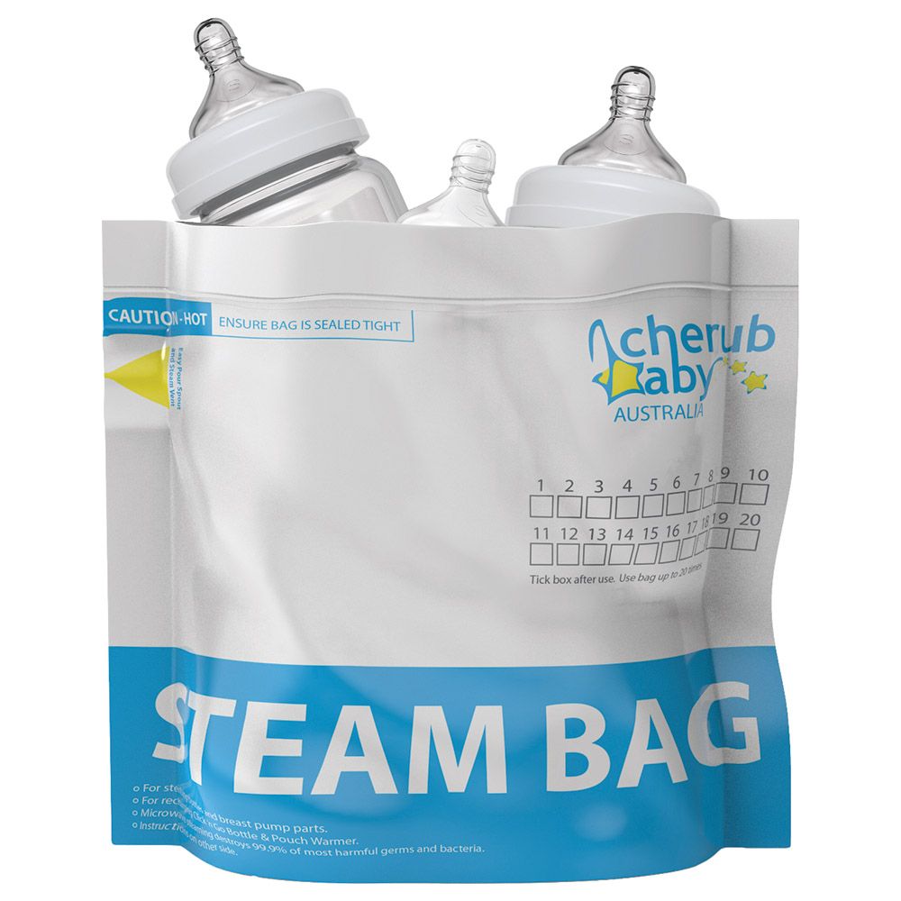 15 Pack Microwave Baby Bottle Sterilizer Bags - 300 Uses Per Pack - Travel  Baby Bottle Cleaner Microwave Sterilizer Bag - Breast Feeding Baby Travel
