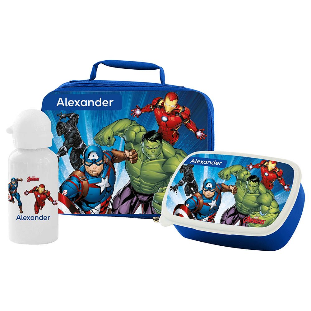 Essmak - 3pc Set Marvel Spiderman Thermos Pack 400ml - Blue