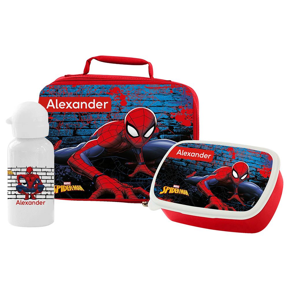 Essmak - 3pc Set Marvel Spiderman Thermos Pack 400ml - Blue