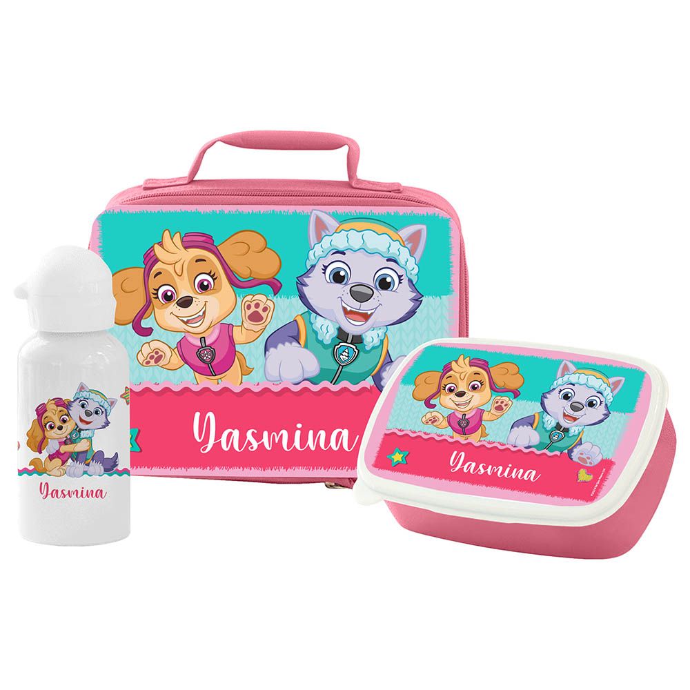 Lunch Box - Paw Patrol - Pink - Skye And Everest - Rainbow - Insulated