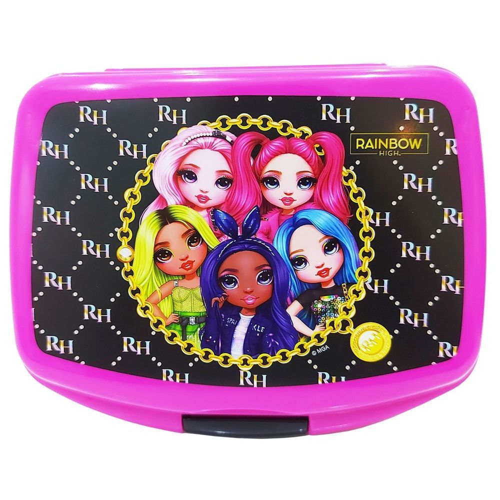 Rainbow Skool - 4-6 Compartment Lunch Box - Lets Roll - Pink