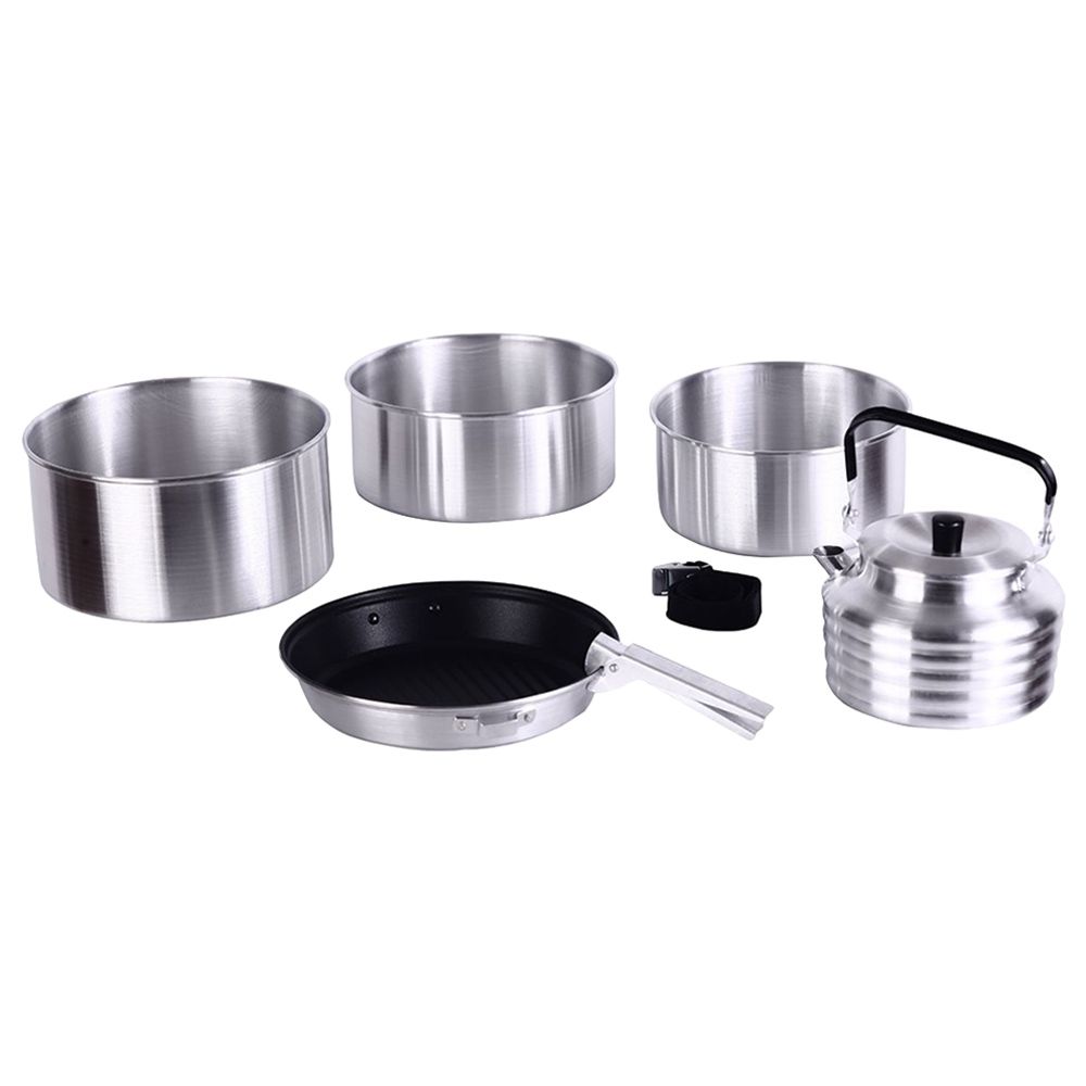 Hisar 6 Piece Teos Egg Pans Cookware Set, Stainless Steel Pan Set