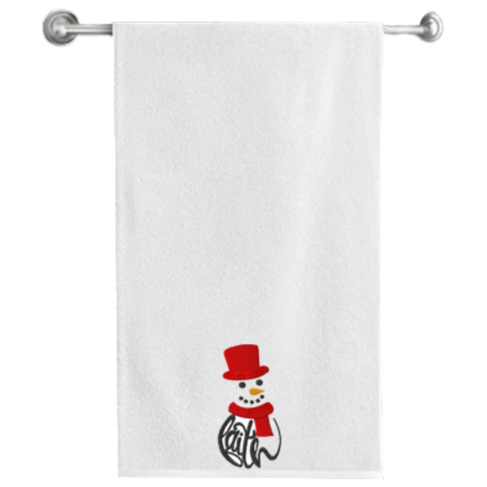 Faith embroidered hand towels / bath towels