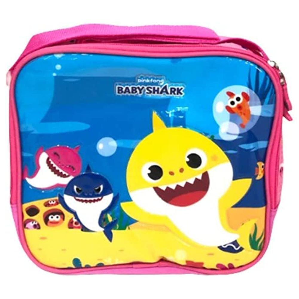 Pinkfong Baby Shark Mommy, Daddy Baby Shark Lunch Bag Green Blue