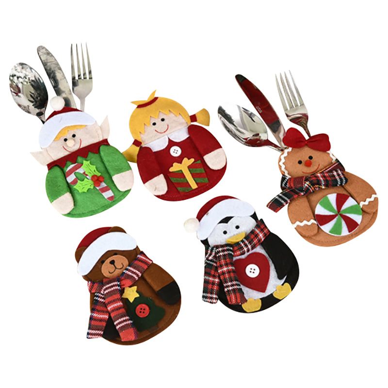 125Pcs Christmas Party Tableware Set 7 and 9 Inch Santa Claus