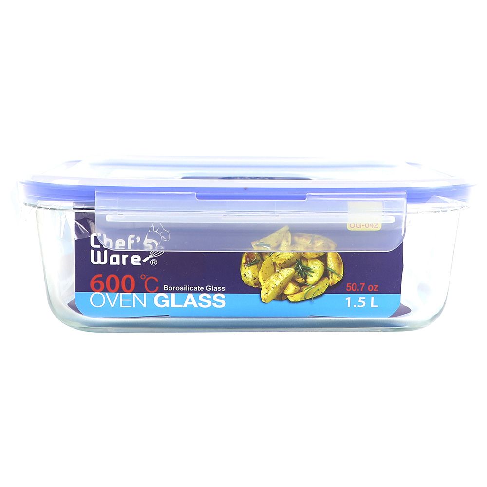 Rectangular container + lid PP 1500ml/50.7oz for To Go and