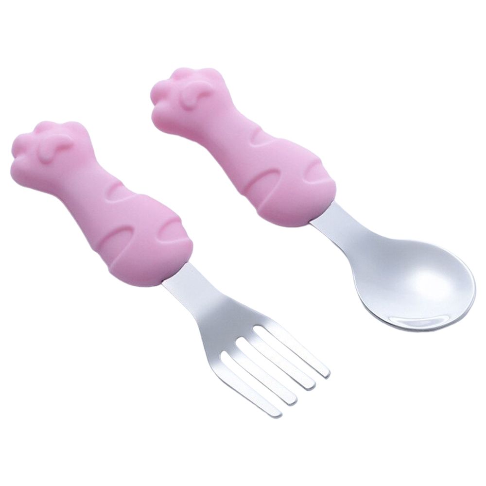 SILICONE BABY SPOON Feeding utensil for children - 1x PINK