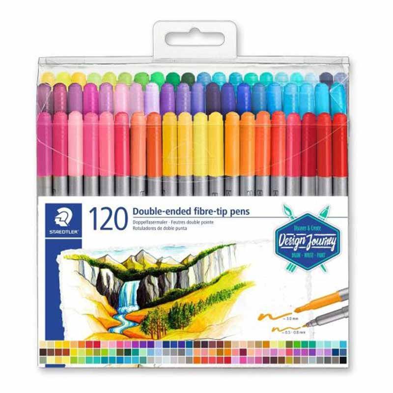 STAEDTLER Triplus FIBRE Pens: 6x Fineliner 0.3mm - Brilliant BRIGHT  Colours!