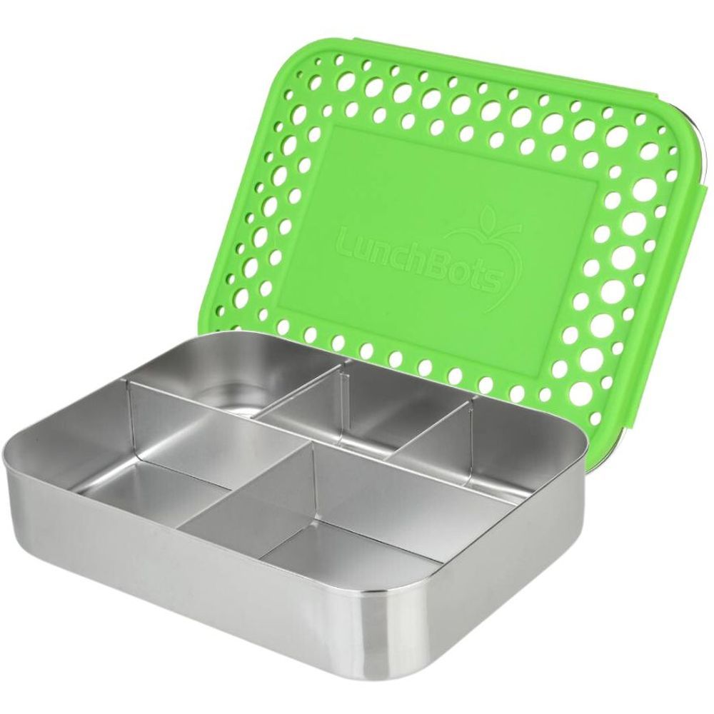 LunchBots Uno Stainless Steel Sandwich Bento Box Aqua